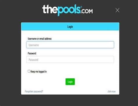 the pools log in.